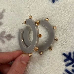 Grey and gold city girl hoops